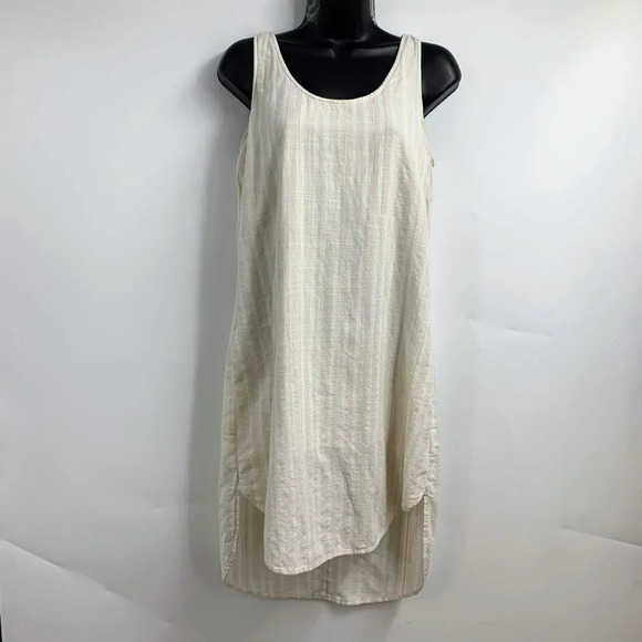 Cloth & Stone Women's Striped Ivory Lined Pullover Sleeveless Dress Size PS - Picture 1 of 13